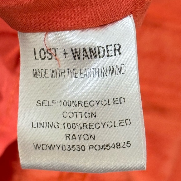 Lost + Wander • NWT Orange Miss Marmalade Tiered Mini Dress Sz XS Smocked - Picture 15 of 16